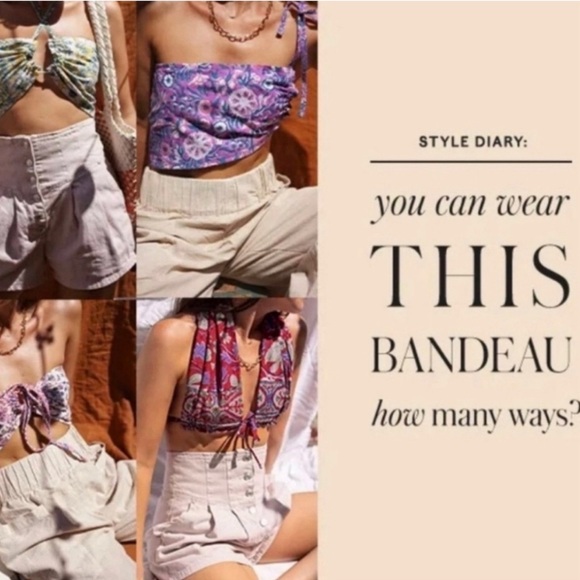 NWT Free People Intimately Summer Of Love Convertible Bandeau Bra color natural - Picture 7 of 7